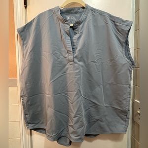 FIGS Dusty Blue Rafaela Top